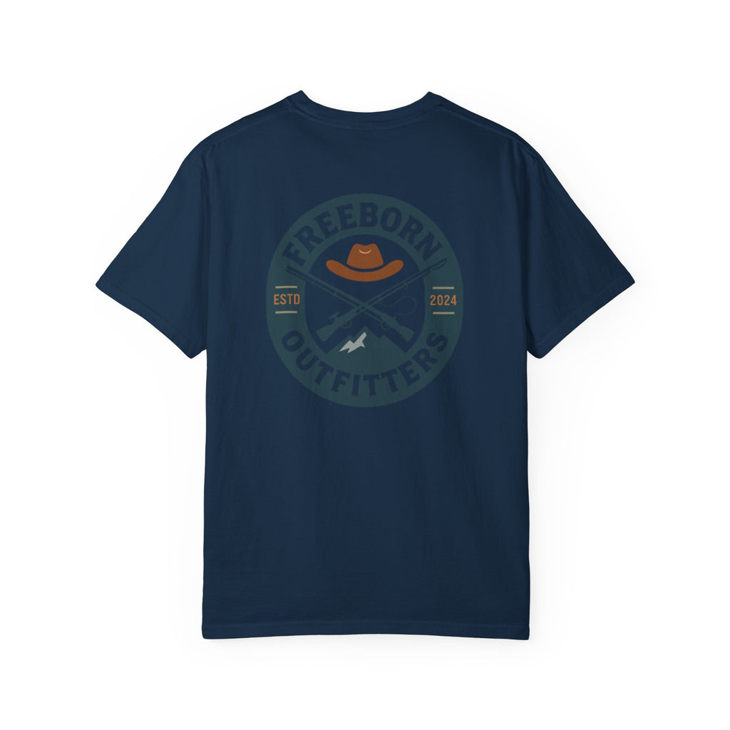 Freeborn Outfitters Blue Logo Tee