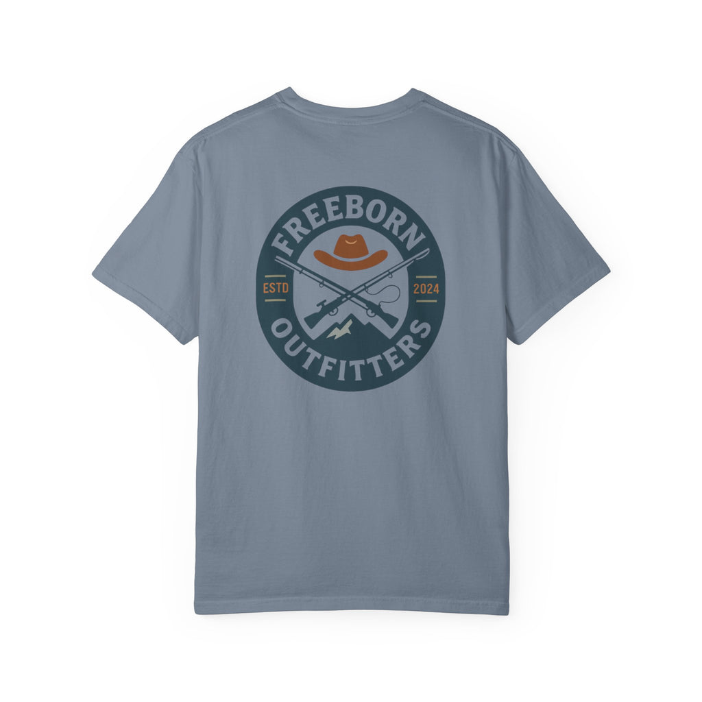 Freeborn Outfitters Blue Logo Tee