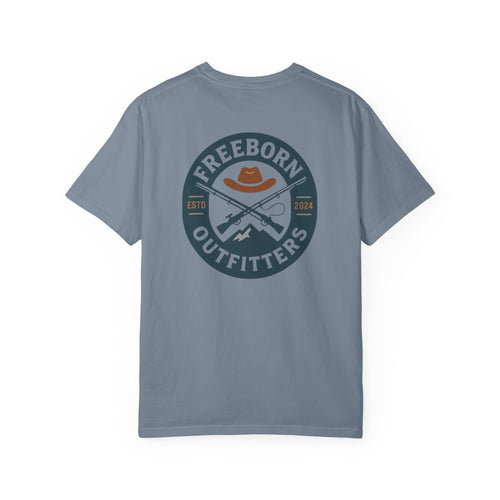 Freeborn Outfitters Blue Logo Tee