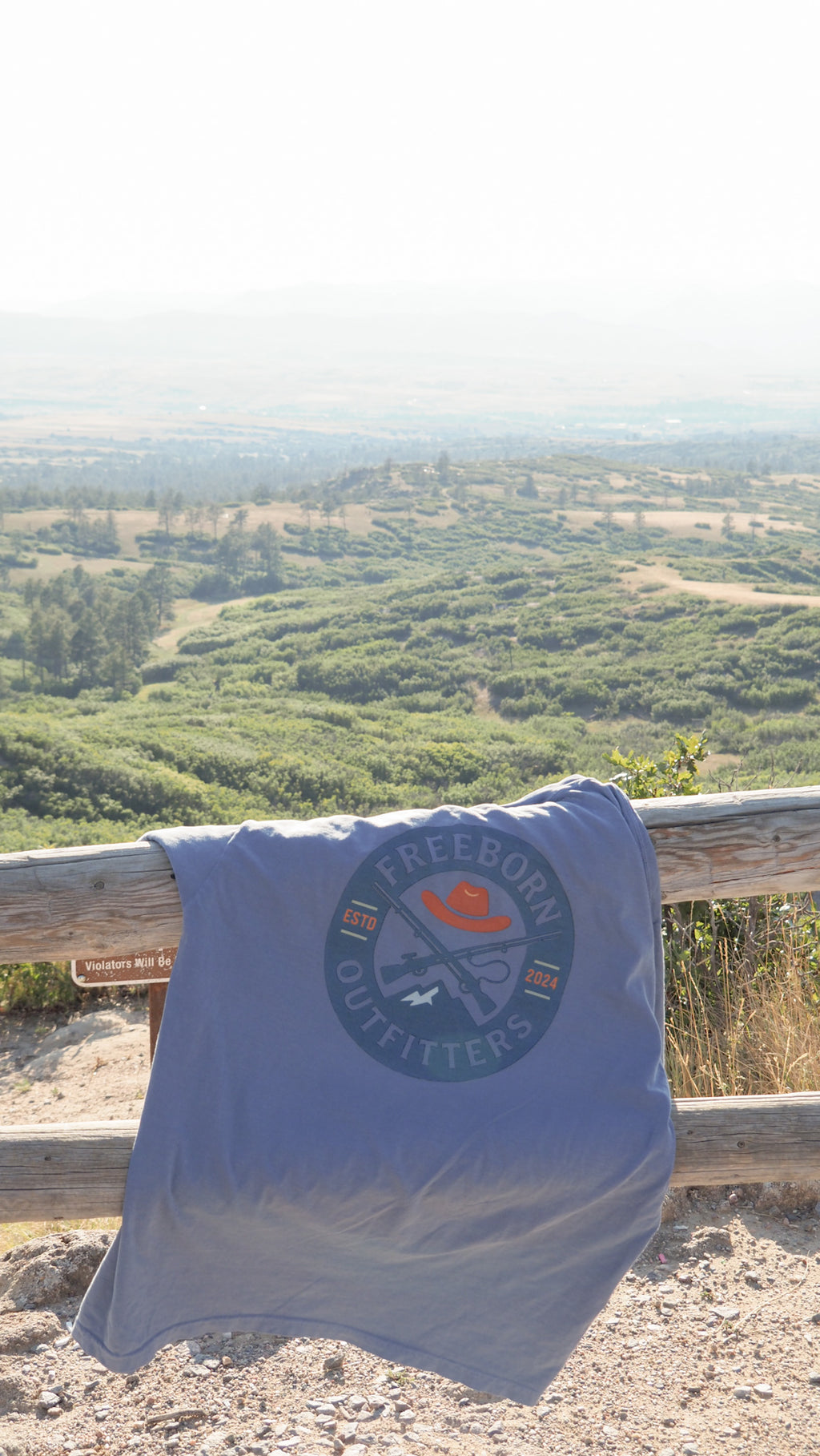 Freeborn Outfitters Blue Logo Tee