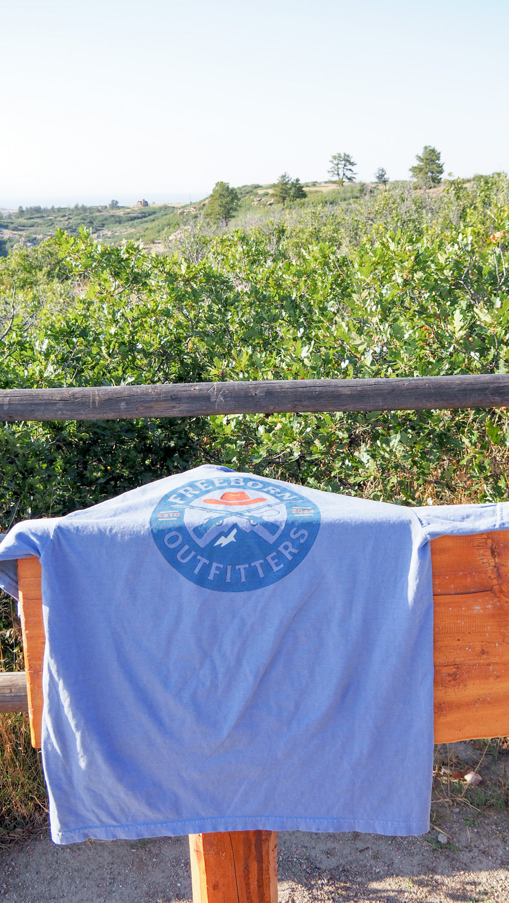 Freeborn Outfitters Blue Logo Tee