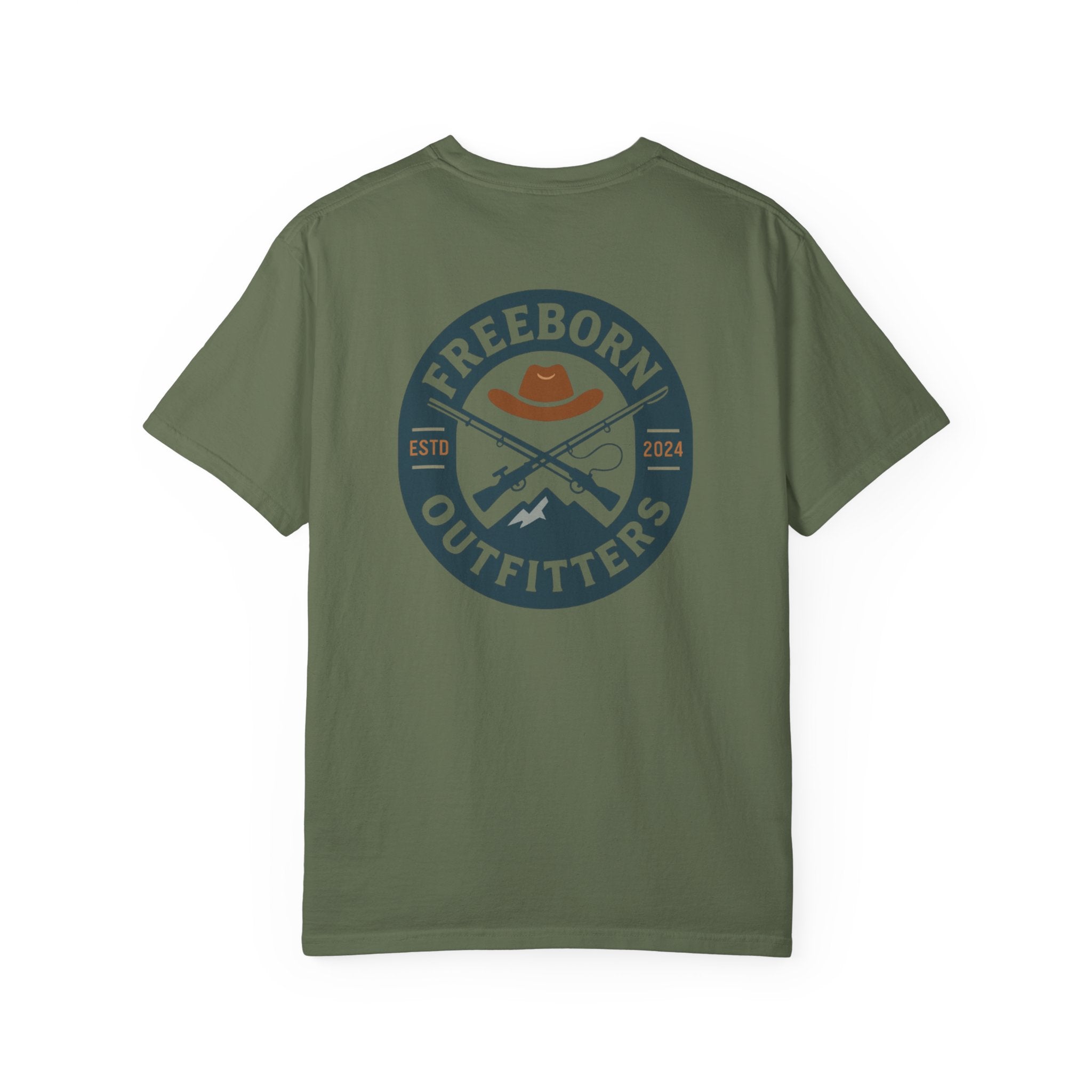 Freeborn Outfitters Blue Logo Tee