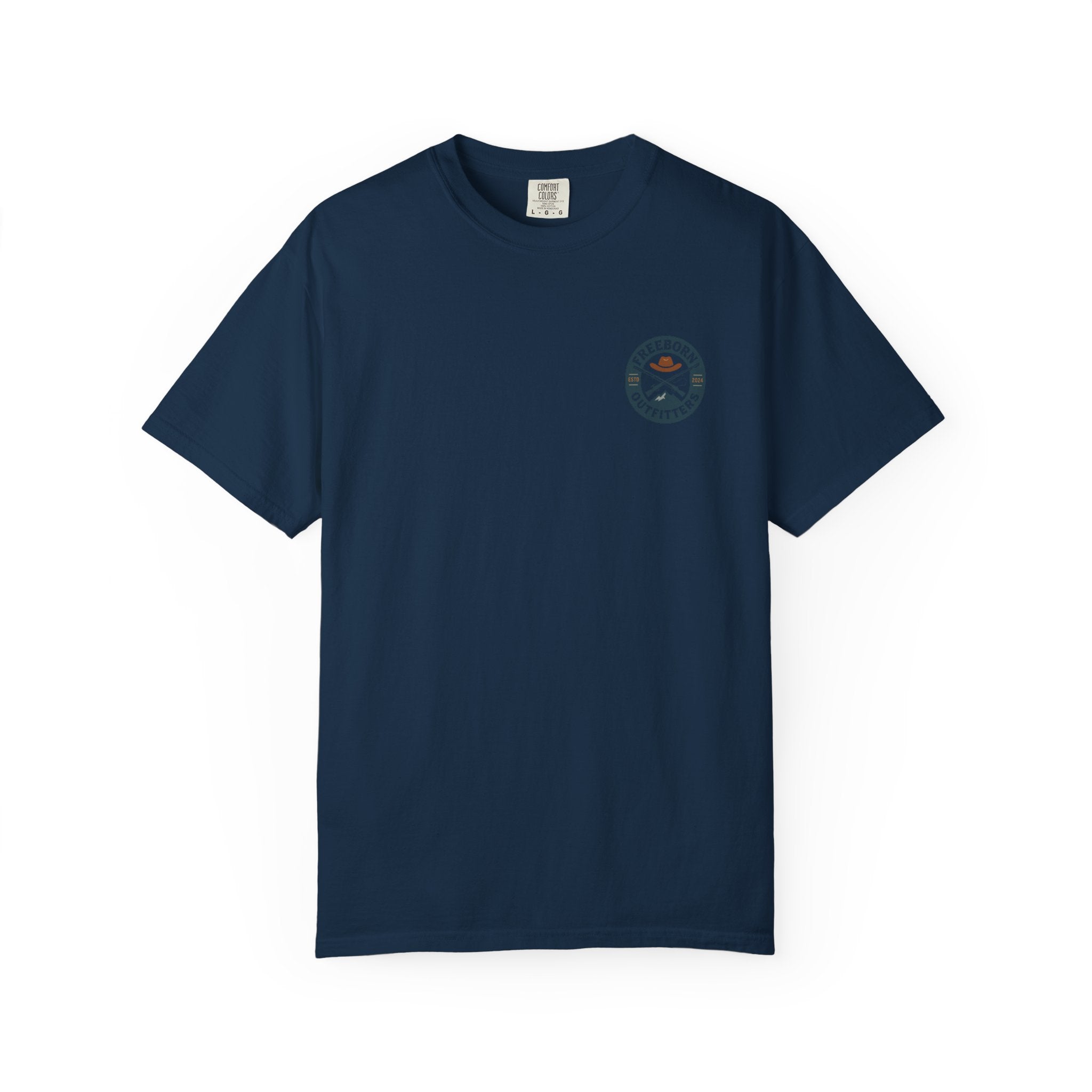 Freeborn Outfitters Blue Logo Tee